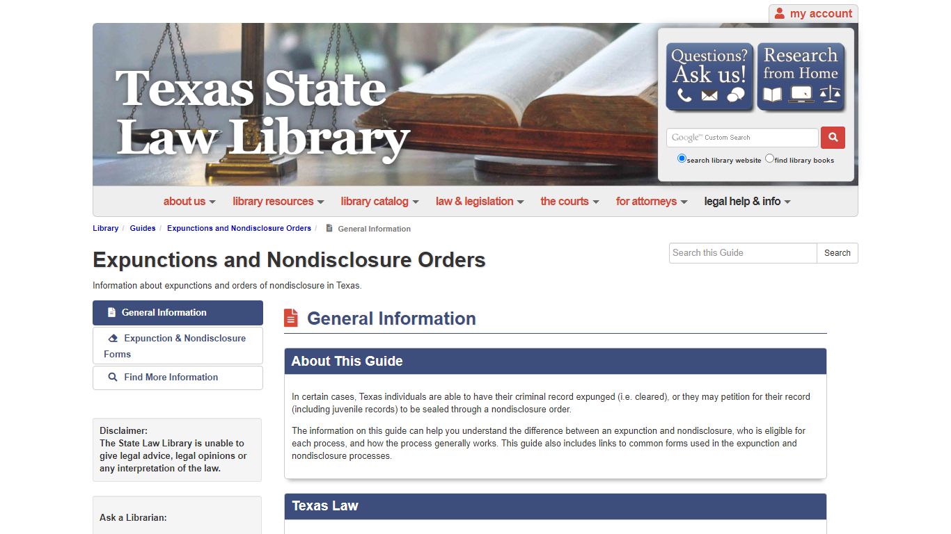 General Information - Guides at Texas State Law Library